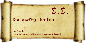 Dessewffy Dorina névjegykártya